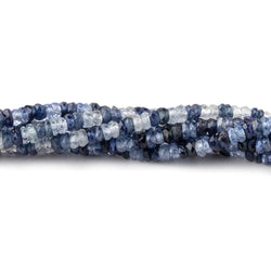 2.5-3mm White & Blue Sapphire Faceted Rondelles 18 inch 233 Beads (ONLINE ORDER ONLY)