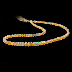 2.5-4.5mm Golden Ethiopian Opal Plain Rondelle Beads 16 inch 210 pieces (ONLINE ORDER ONLY)