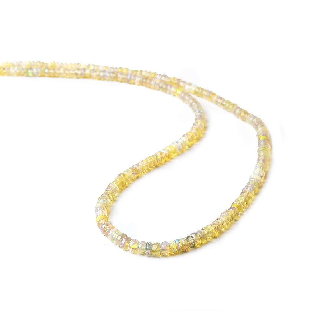 2.5-4.5mm Golden Ethiopian Opal Plain Rondelle Beads 16 inch 210 pieces (ONLINE ORDER ONLY)