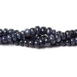 2.5 - 4mm Blue Sapphire Plain Rondelle Beads 18 inch 200 pieces (ONLINE ORDER ONLY)