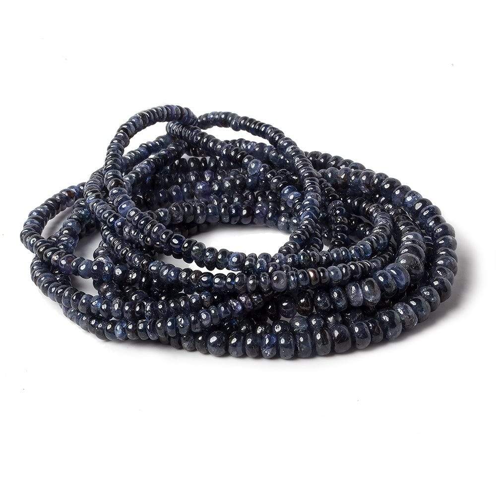 2.5 - 4mm Blue Sapphire Plain Rondelle Beads 18 inch 200 pieces (ONLINE ORDER ONLY)