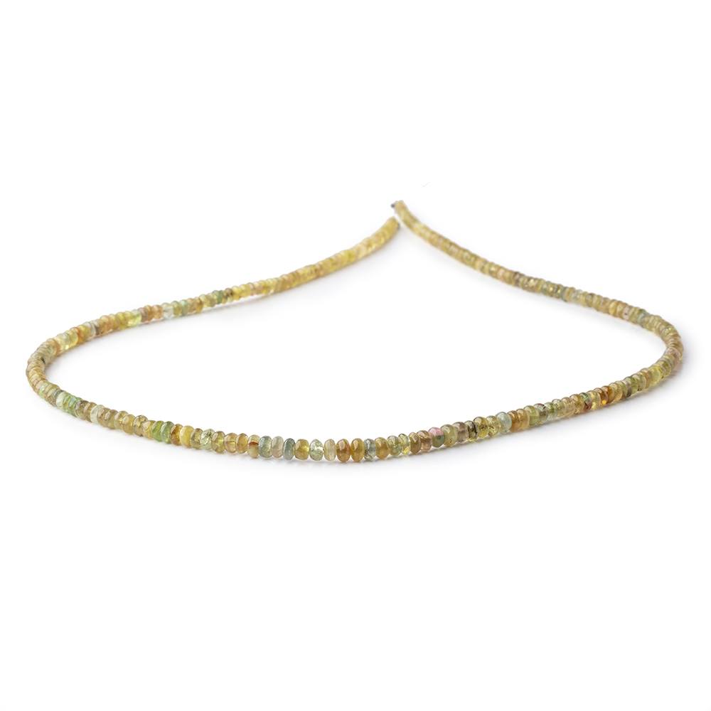 2.5-4mm Golden Green Tourmaline Plain Rondelle Beads 18 inch 220 pieces (ONLINE ORDER ONLY)