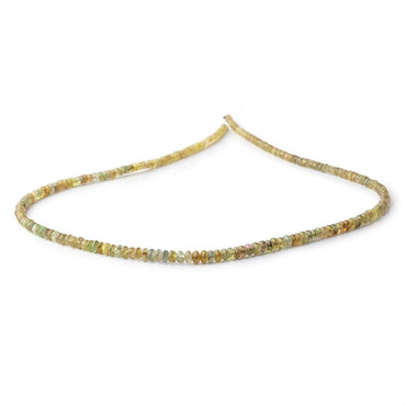 2.5-4mm Golden Green Tourmaline Plain Rondelle Beads 18 inch 220 pieces (ONLINE ORDER ONLY)