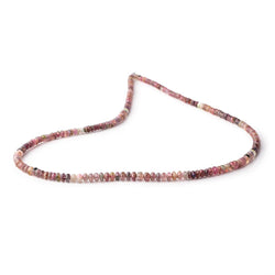 2.5-4mm Multi Color Tourmaline Plain Rondelles 18 inch 220 Beads (ONLINE ORDER ONLY)