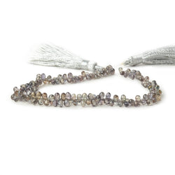 2.5-4mm Plum Sapphire Micro Faceted Tear Drop Beads 7.5 inch 163 pieces AAA (ONLINE ORDER ONLY)