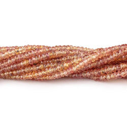 2.5-4mm Reddish Orange Sapphire Faceted Rondelle Beads 17 inch 272 pieces (ONLINE ORDER ONLY)