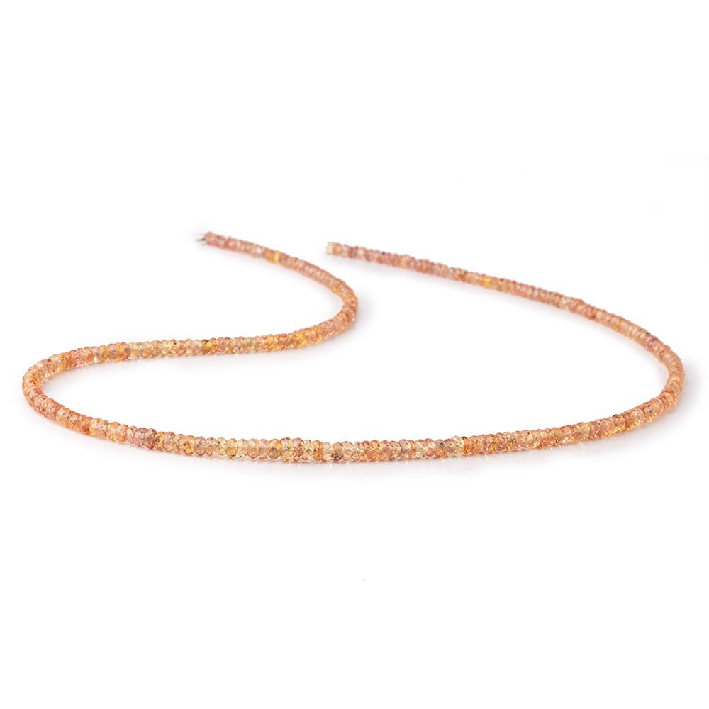 2.5-4mm Reddish Orange Sapphire Faceted Rondelle Beads 17 inch 272 pieces (ONLINE ORDER ONLY)