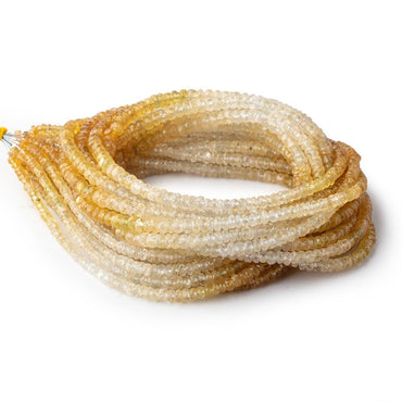 2.5-4mm Shaded Yellow Sapphire Faceted Rondelle Beads 15 inch 230 pieces (ONLINE ORDER ONLY)