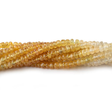 2.5-4mm Shaded Yellow Sapphire Faceted Rondelle Beads 15 inch 230 pieces (ONLINE ORDER ONLY)