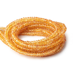 2.5-4mm Yellow Songia Sapphire Faceted Rondelle Beads 16 inch 220 pieces AA (ONLINE ORDER ONLY)