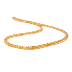 2.5-4mm Yellow Songia Sapphire Faceted Rondelle Beads 16 inch 220 pieces AA (ONLINE ORDER ONLY)