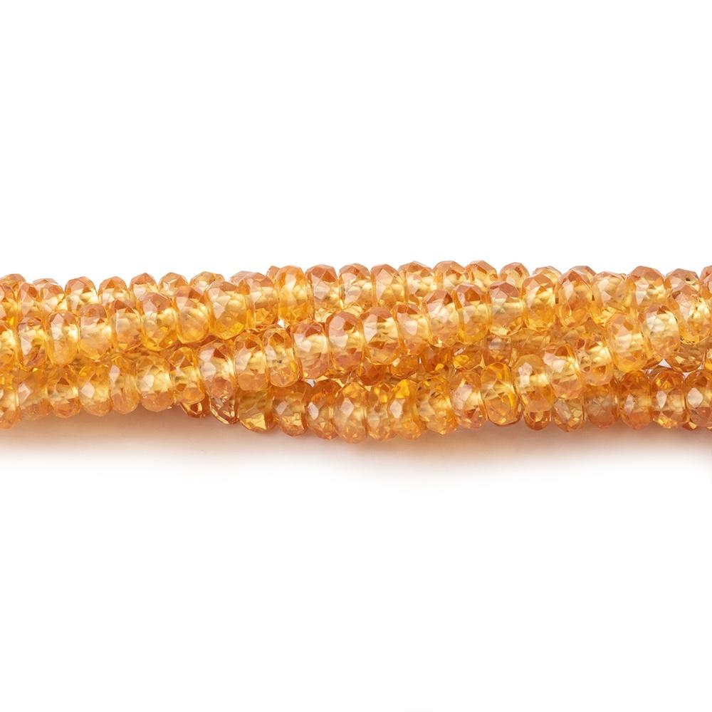 2.5-4mm Yellow Songia Sapphire Faceted Rondelle Beads 16 inch 220 pieces AA (ONLINE ORDER ONLY)