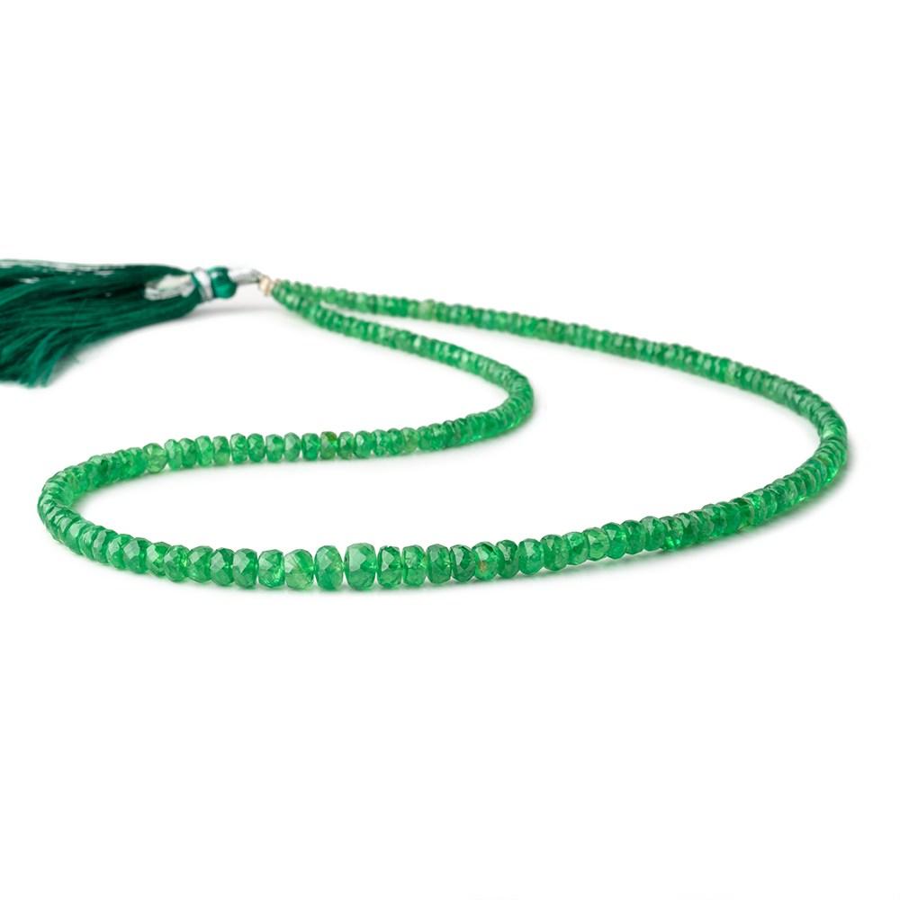 2.5-5.5mm Tsavorite Garnet Faceted Rondelle Beads 16 inch 184 pieces AA (ONLINE ORDER ONLY)