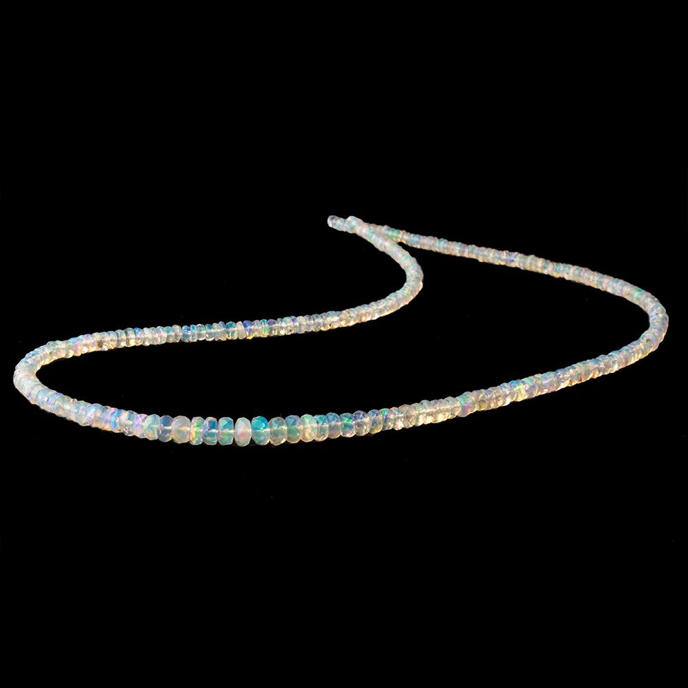 2.5-5mm Ethiopian Opal faceted rondelles 18 inch 275 beads (ONLINE ORDER ONLY)