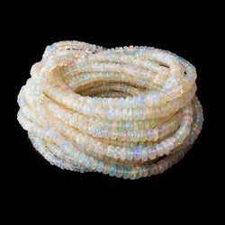 2.5-5mm Ethiopian Opal faceted rondelles 18 inch 275 beads (ONLINE ORDER ONLY)