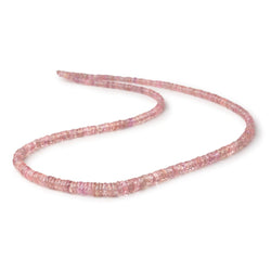 2.5-5mm Grapefruit Pink Sapphire Faceted Heishi Beads 17.5 inch 340 pieces AAA (ONLINE ORDER ONLY)