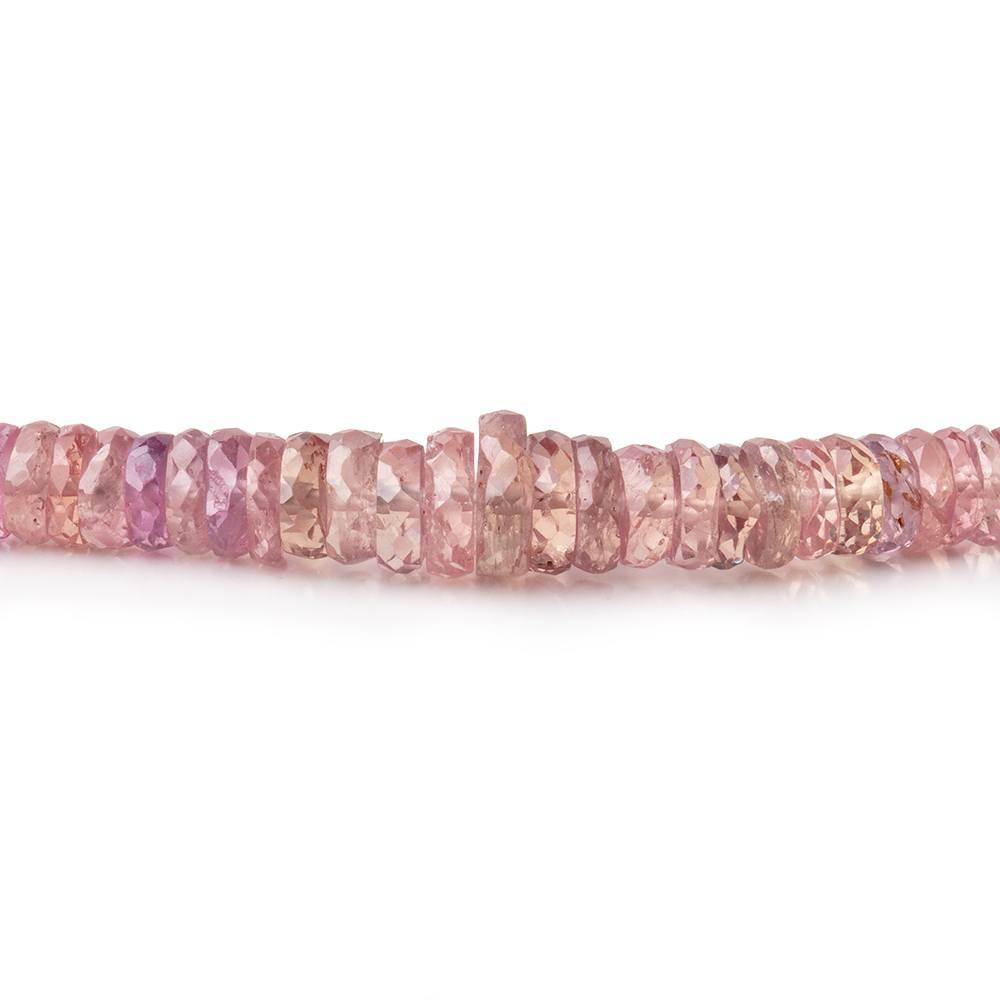 2.5-5mm Grapefruit Pink Sapphire Faceted Heishi Beads 17.5 inch 340 pieces AAA (ONLINE ORDER ONLY)