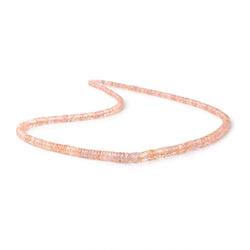 2.5-5mm Peach Sapphire Faceted Heishi Beads 17 inch 356 pieces AAA (ONLINE ORDER ONLY)