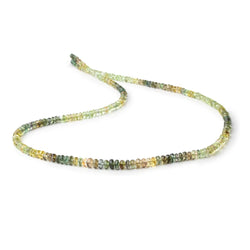 2.5-5mm Shaded Green Tourmaline Plain Rondelle Beads 18 inch 215 pieces AAA (ONLINE ORDER ONLY)