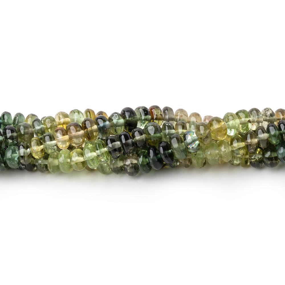 2.5-5mm Shaded Green Tourmaline Plain Rondelle Beads 18 inch 215 pieces AAA (ONLINE ORDER ONLY)
