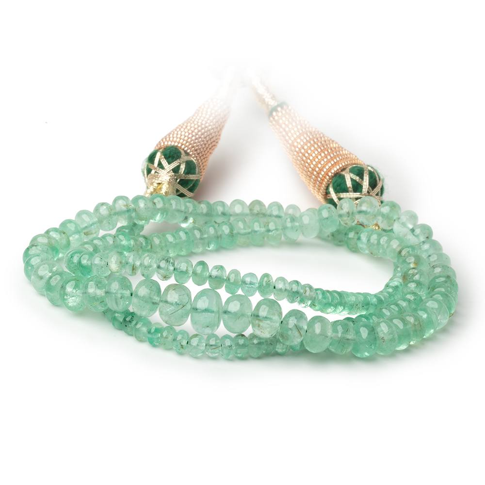 2.5-6.5mm Emerald Plain Rondelle Beads 16 inch 160 pieces AA (ONLINE ORDER ONLY)