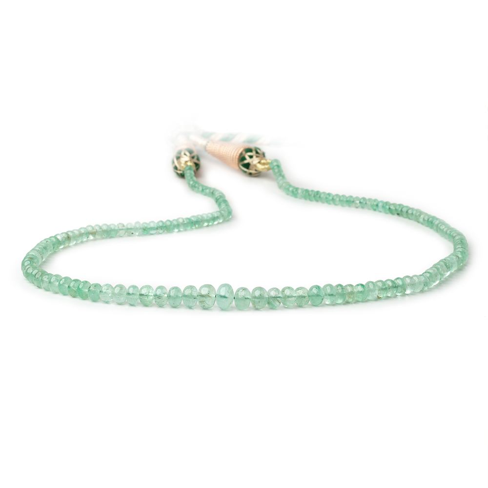2.5-6.5mm Emerald Plain Rondelle Beads 16 inch 160 pieces AA (ONLINE ORDER ONLY)
