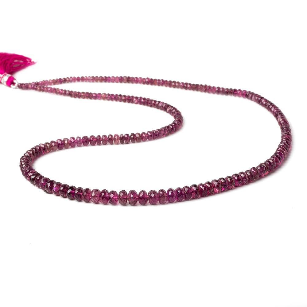 2.5-6.5mm Rubelite Tourmaline Faceted Rondelle Beads 20 inch 180 pcs AAA Quality (ONLINE ORDER ONLY)