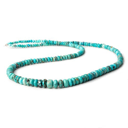 2.5-6mm Chinese Turquoise plain rondelles 18 inch 195 beads (ONLINE ORDER ONLY)