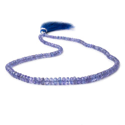 2.5-6mm Tanzanite Faceted Rondelle Beads 15 inch 154 pieces AA (ONLINE ORDER ONLY)
