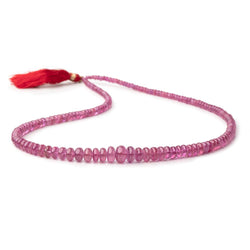 2.5-7mm Ruby Plain Rondelle Beads 16 inch 172 pieces (ONLINE ORDER ONLY)