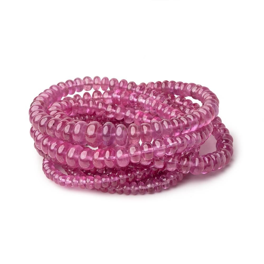 2.5-7mm Ruby Plain Rondelle Beads 16 inch 172 pieces (ONLINE ORDER ONLY)
