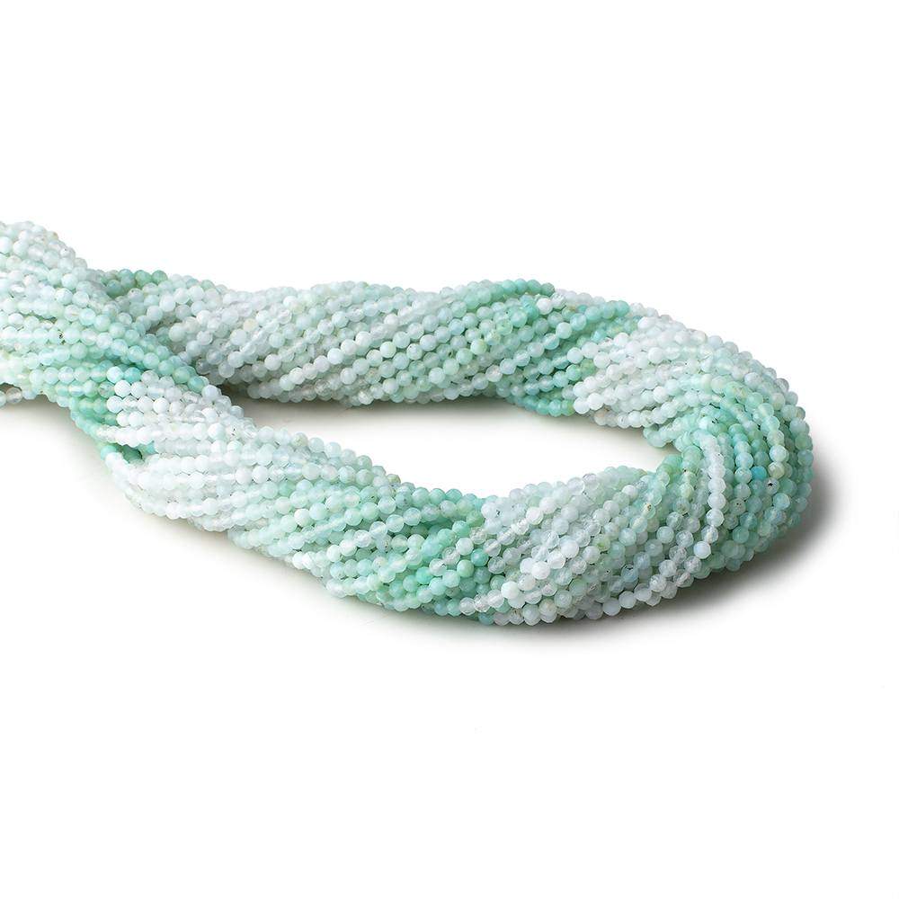 2.5 mm Blue Peruvian Opal Micro Faceted Round Beads 16 inch 155 pieces (ONLINE ORDER ONLY)