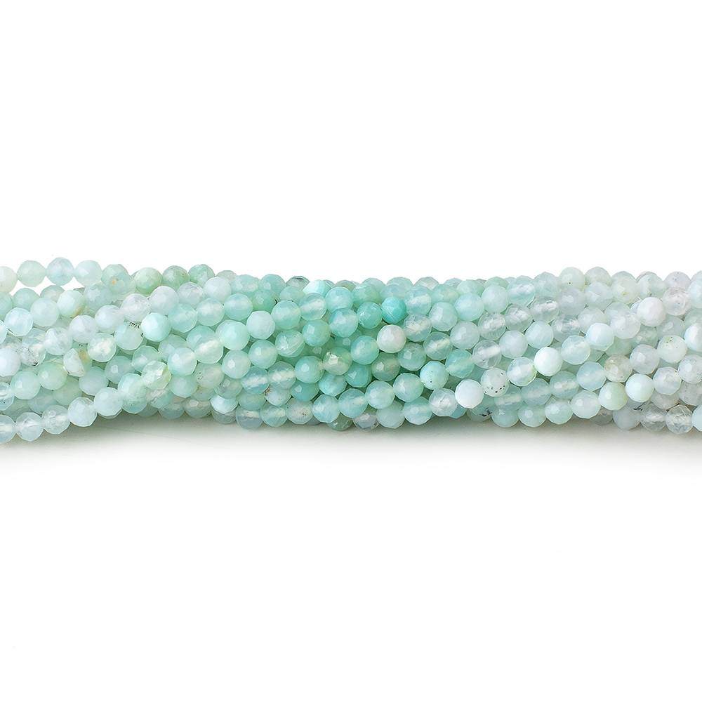 2.5 mm Blue Peruvian Opal Micro Faceted Round Beads 16 inch 155 pieces (ONLINE ORDER ONLY)