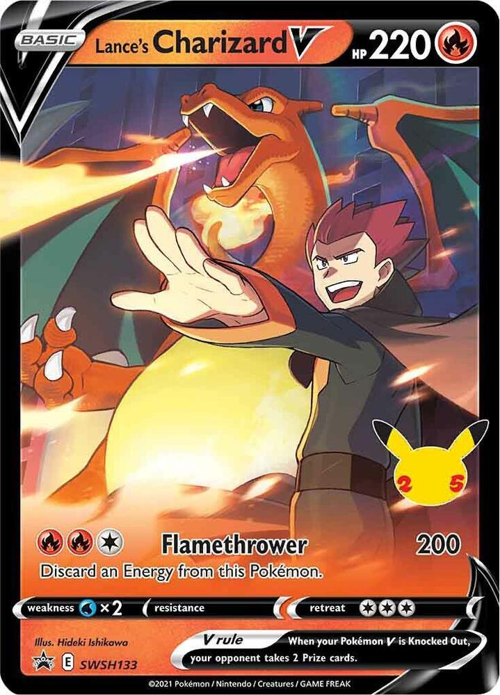 Lance's Charizard V (SWSH133) (Celebrations) [Sword & Shield: Black Star Promos] (Online Only)