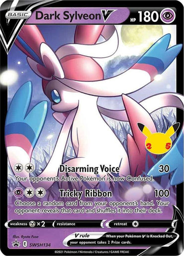 Dark Sylveon V (SWSH134) (Celebrations) [Sword & Shield: Black Star Promos] (Online Only)