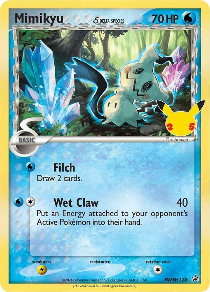Mimikyu (SWSH136) (Delta Species) (Celebrations) [Sword & Shield: Black Star Promos] (Online Only)