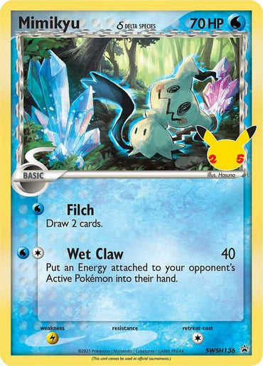 Mimikyu (SWSH136) (Delta Species) (Celebrations) [Sword & Shield: Black Star Promos] (Online Only)
