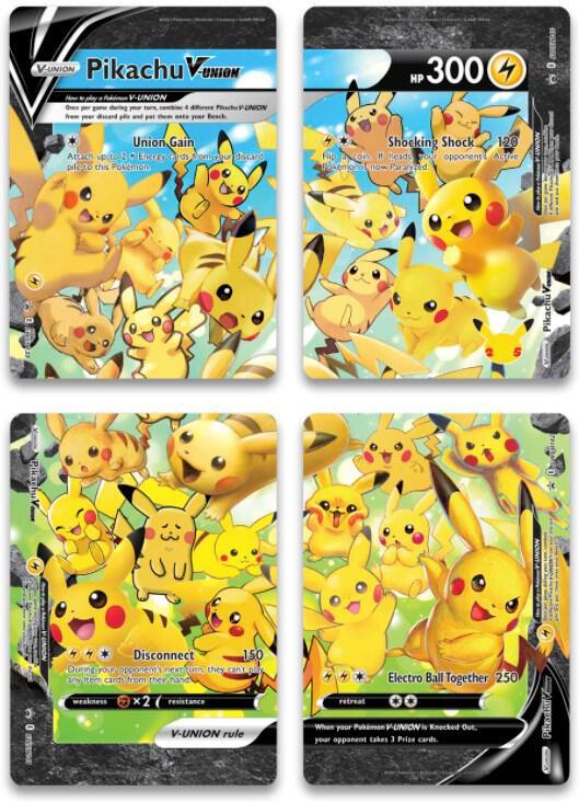 Pikachu V-UNION (Set of 4) [Sword & Shield: Black Star Promos] (Online Only)