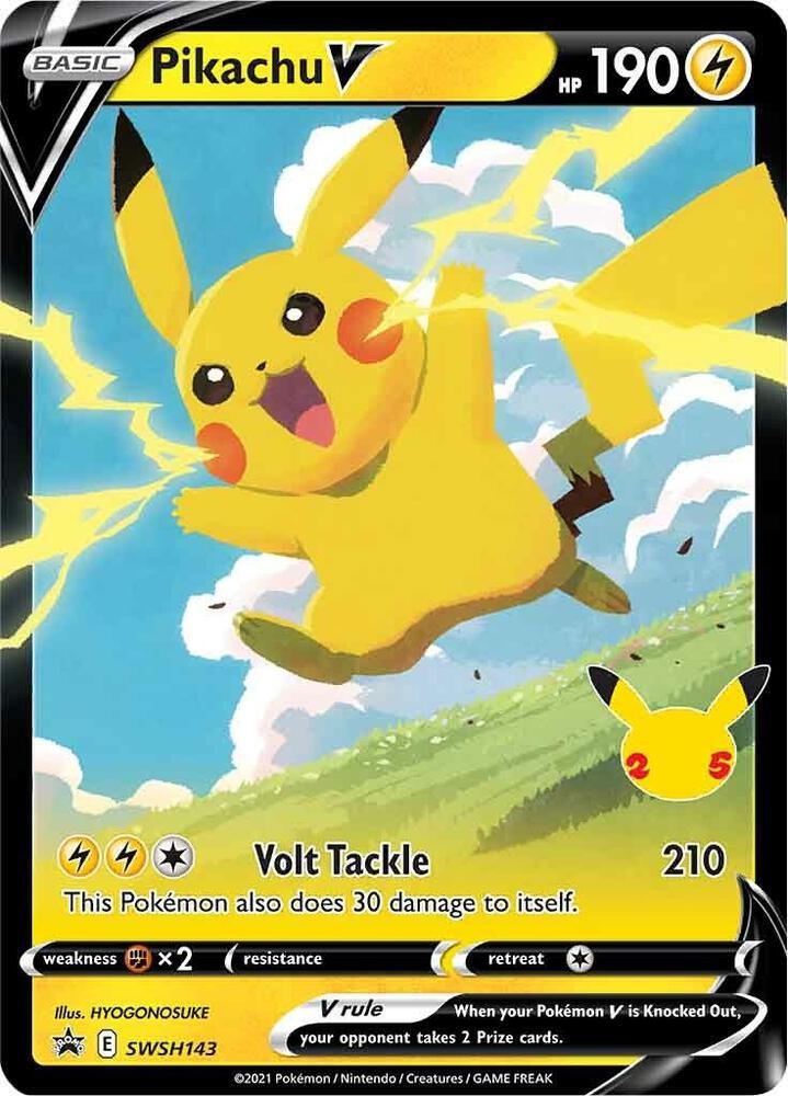 Pikachu V (SWSH143) (Celebrations) [Sword & Shield: Black Star Promos] (Online Only)