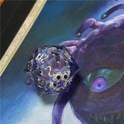 Purple Beholder 22mm D20 DND Roll a D20 Dice Handmade Sharp Resin (Online Only)