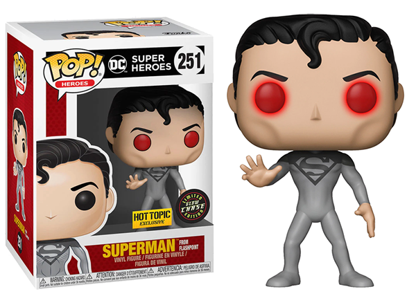 Superman from Flashpoint (Glow in the Dark, Laser Eyes) 251 - Hot Topic Exclusive **Chase** (Online Order Only)
