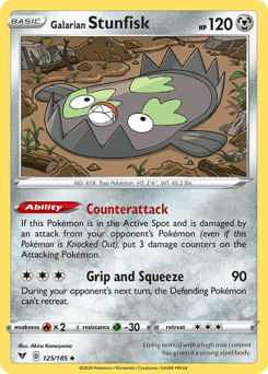 Galarian Stunfisk (125/185) [Sword & Shield: Vivid Voltage] (Online Only)
