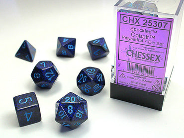 Speckled® Polyhedral Cobalt™ 7-Die Set Dnd Dice Set CHX25307 Blue/Black (Online Only)