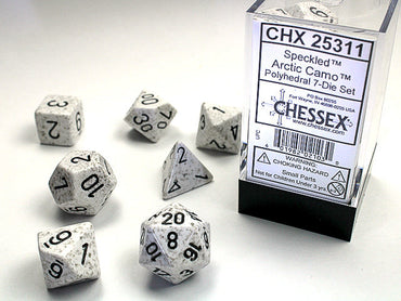Speckled® Polyhedral Arctic Camo™ 7-Die Set Dnd Dice Set CHX25311 White/Black (Online Only)