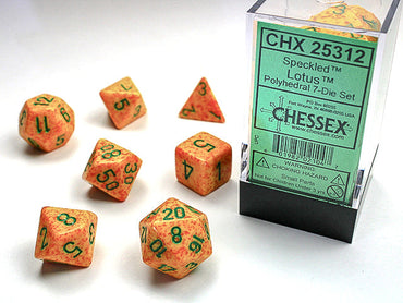 Speckled® Polyhedral Lotus™ 7-Die Set Dnd Dice Set CHX25312 Yellow/Orange (Online Only)