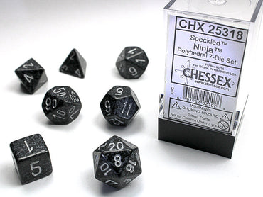 Speckled® Polyhedral Ninja™ 7-Die Set Dnd Dice Set CHX25318 Grey/Black (Online Only)
