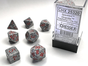 Speckled® Polyhedral Granite™ 7-Die Set Dnd Dice Set CHX25320 White Grey (Online Only)