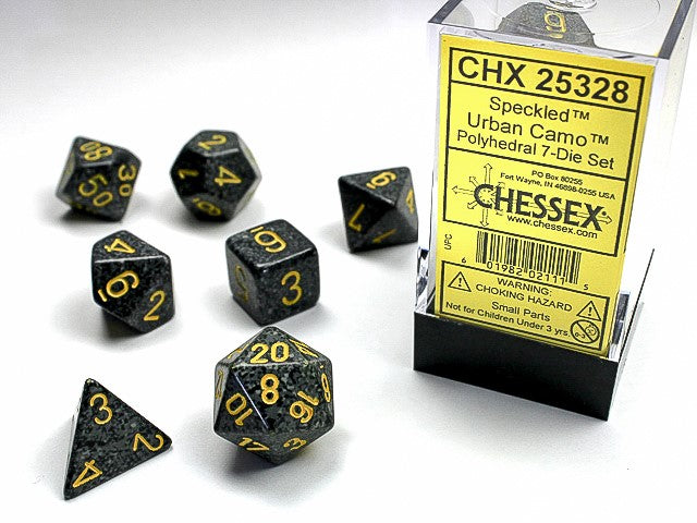 Speckled® Polyhedral Urban Camo™ 7-Die Set Dnd Dice Set CHX25328 Grey/Black (Online Only)