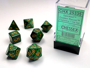 Speckled® Polyhedral Golden Recon™ 7-Die Set Dnd Dice Set CHX25335 Green/Black (Online Only)