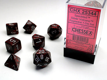 Speckled® Polyhedral Silver Volcano™ 7-Die Set Dnd Dice Set CHX25344 Red/Black (Online Only)